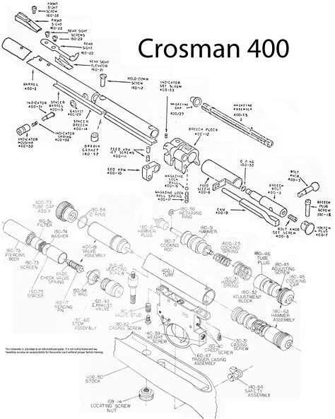 2 DISASSEMBLY PROCEDURE FOR CO2 RIFLE - MODEL 400 Equipped With Trigger . . Crosman 400 disassembly